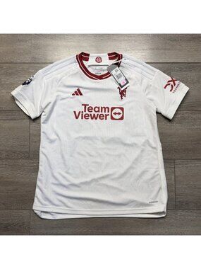 Manchester United Jersey Third Soccer 23/24 Jones #41 Shirt Adidas Mens SZ L